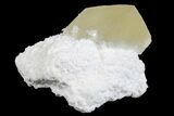 Calcite Crystal on Mordenite - India #168746-1
